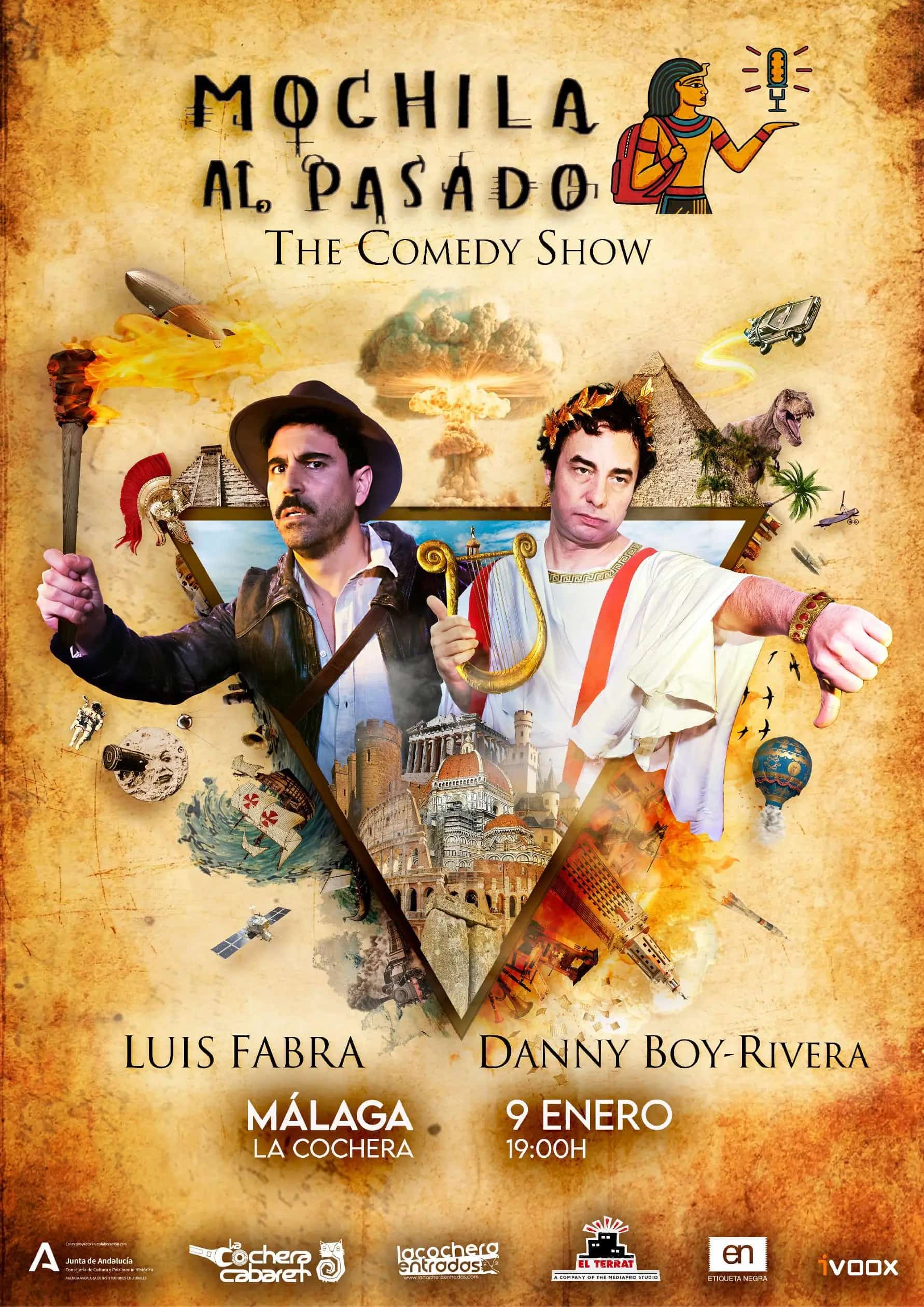 Comediantes Luis Fabra y Danny Boy-Rivera en el escenario