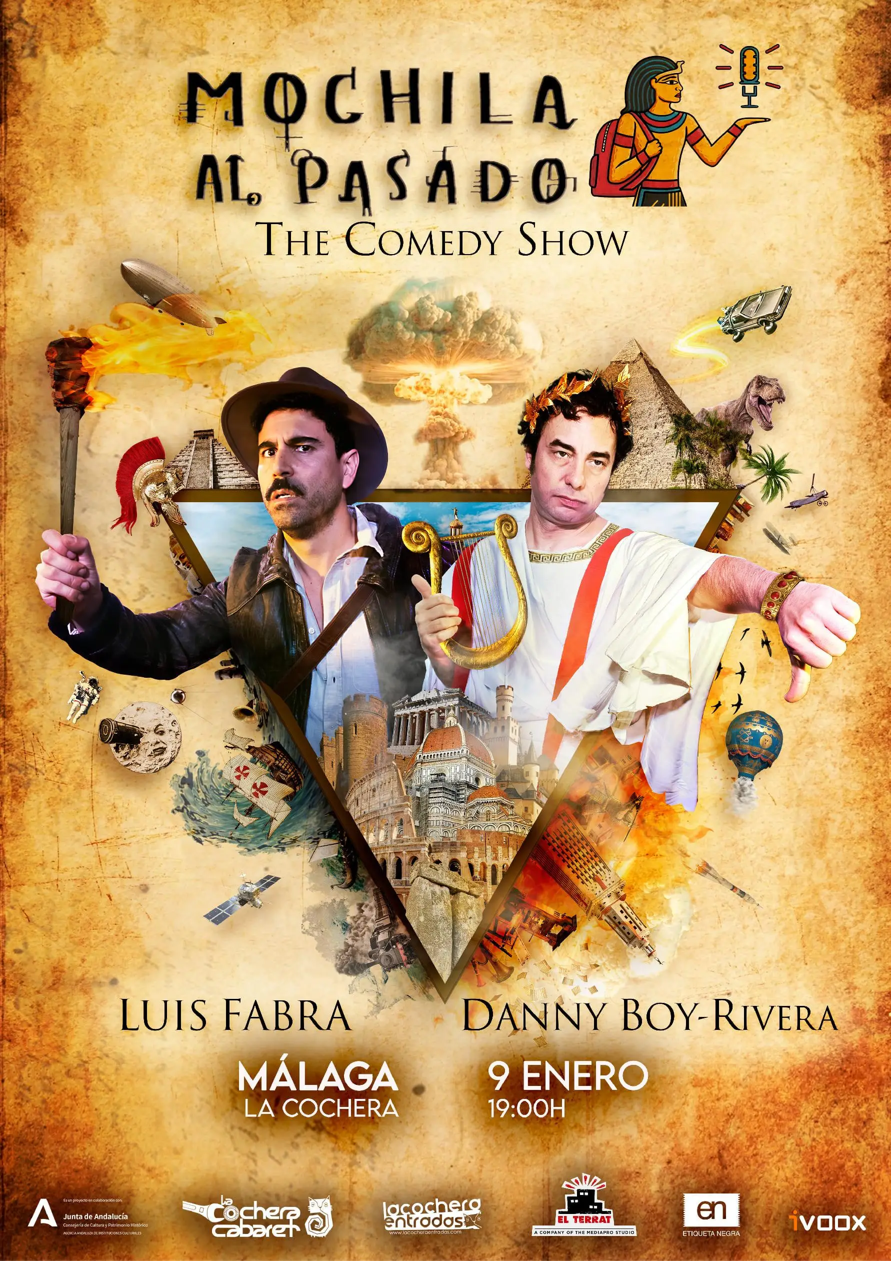 Comediantes Luis Fabra y Danny Boy-Rivera en el escenario