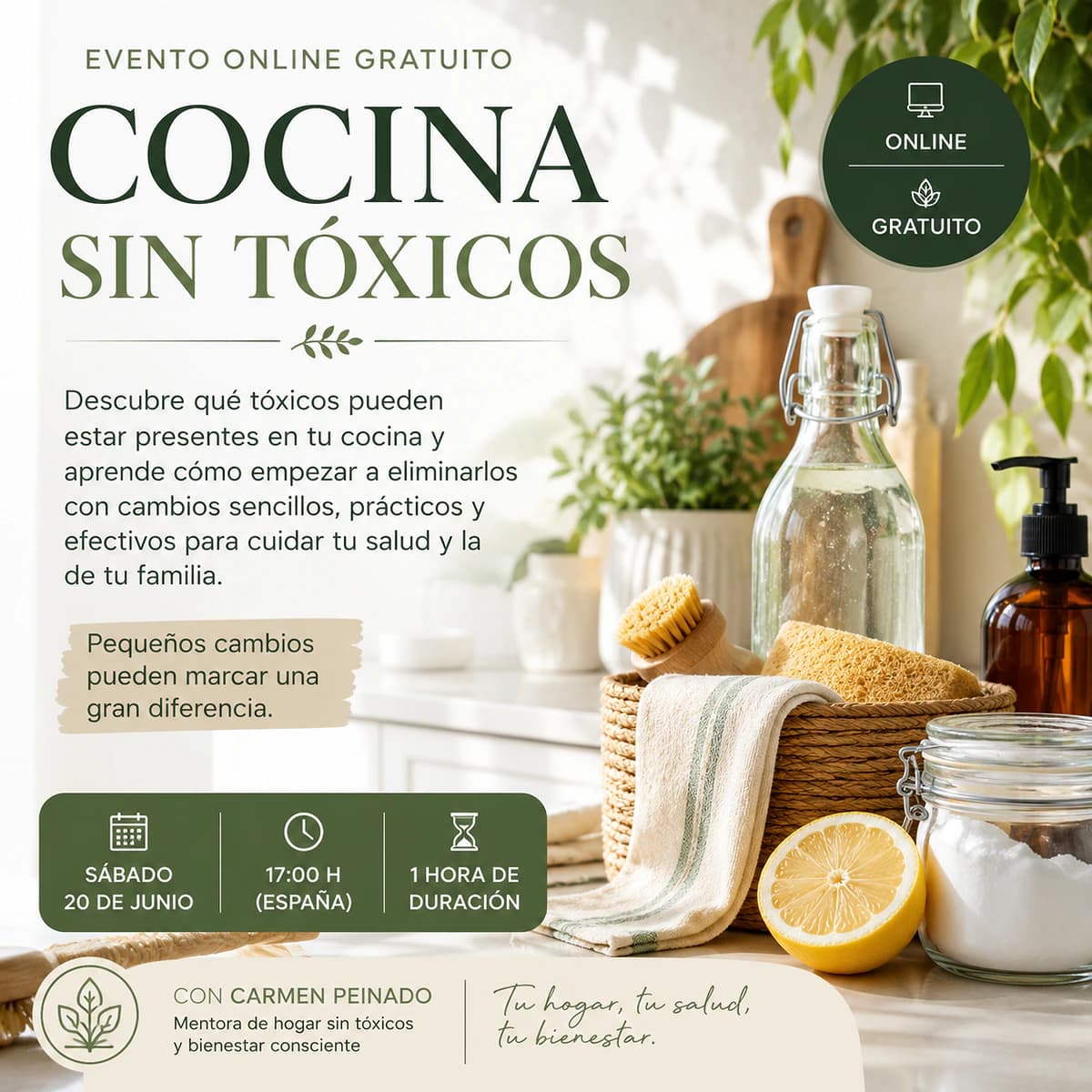 Cocina sin tóxicos: pequeños cambios, gran impacto Póster