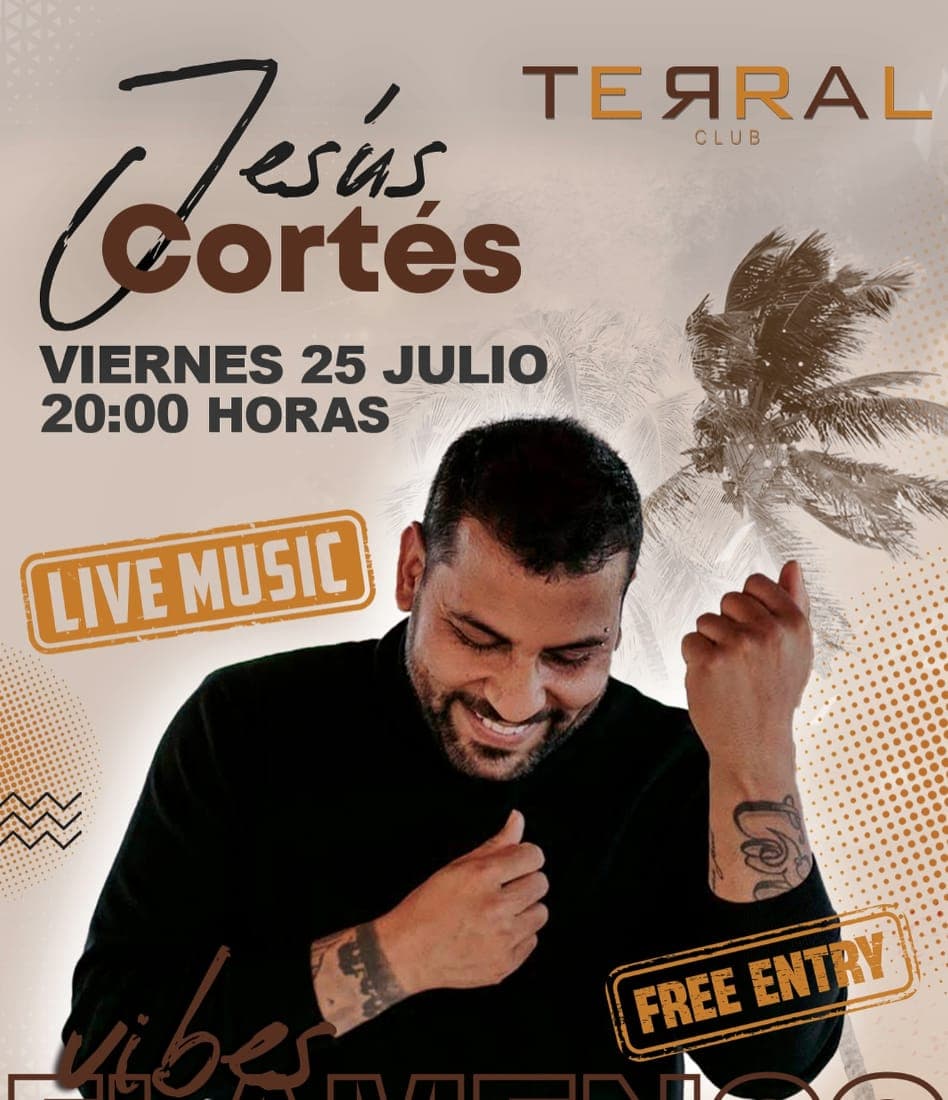 Jesús Cortés en vivo – Terral Club Marbella Póster