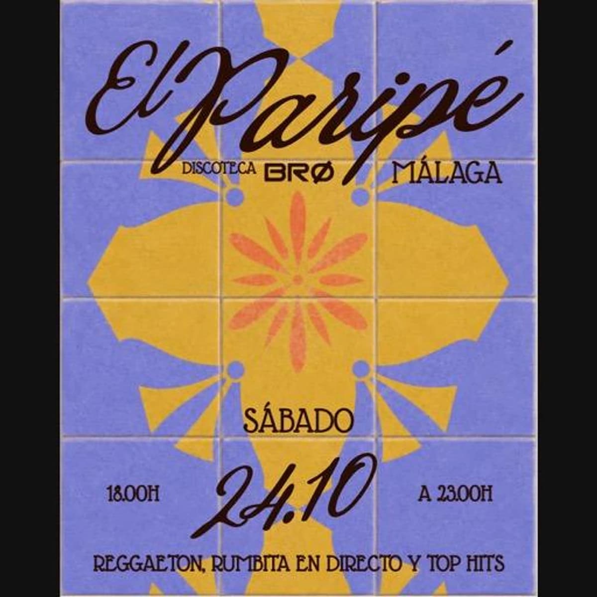 Paripé Tardeo en BRØ · sábado 24 de octubre Póster