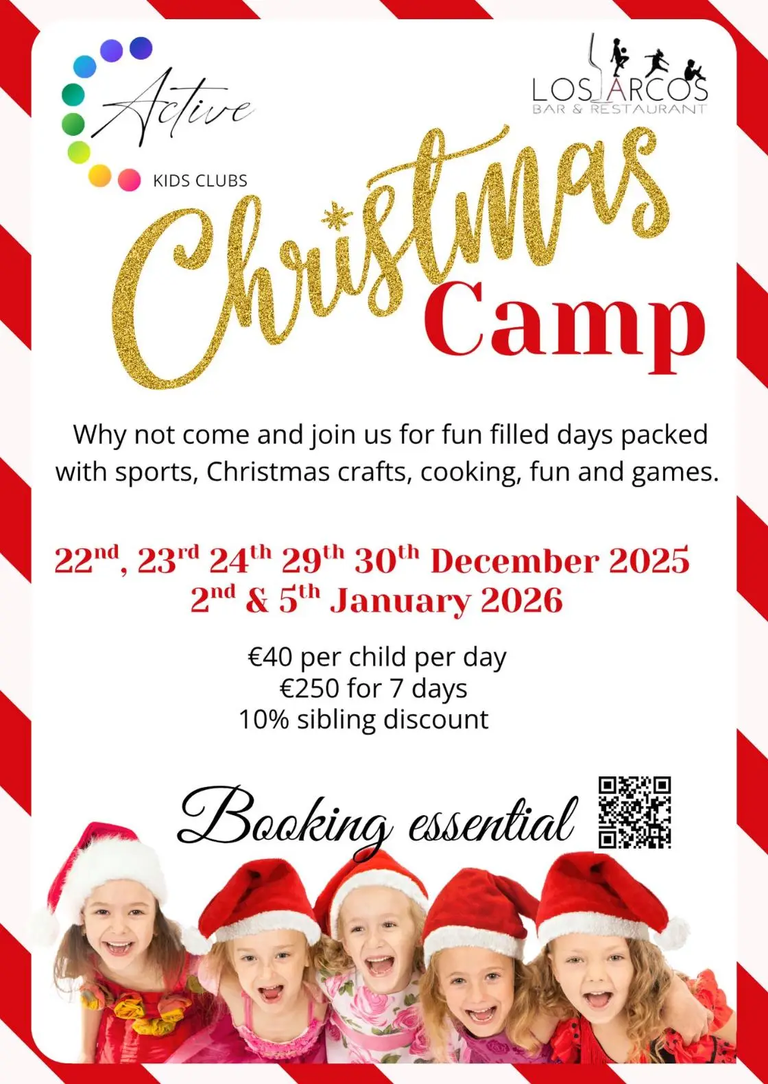 Christmas Camp 2025 | Los Arcos | Active Kids Clubs Poster