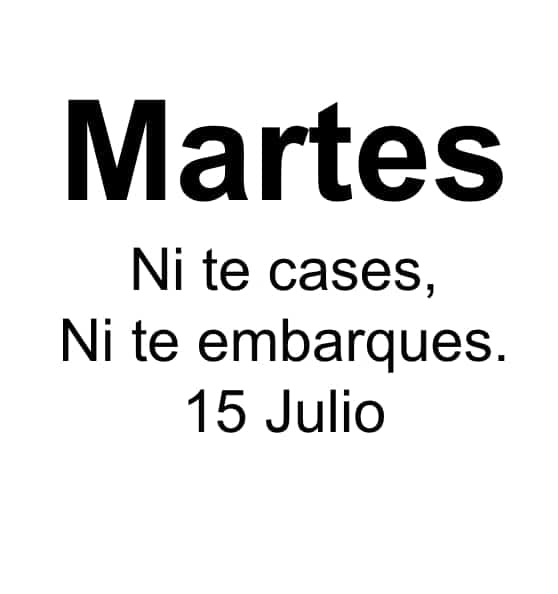 Tuesday 15th - neither marry nor embark. Poster