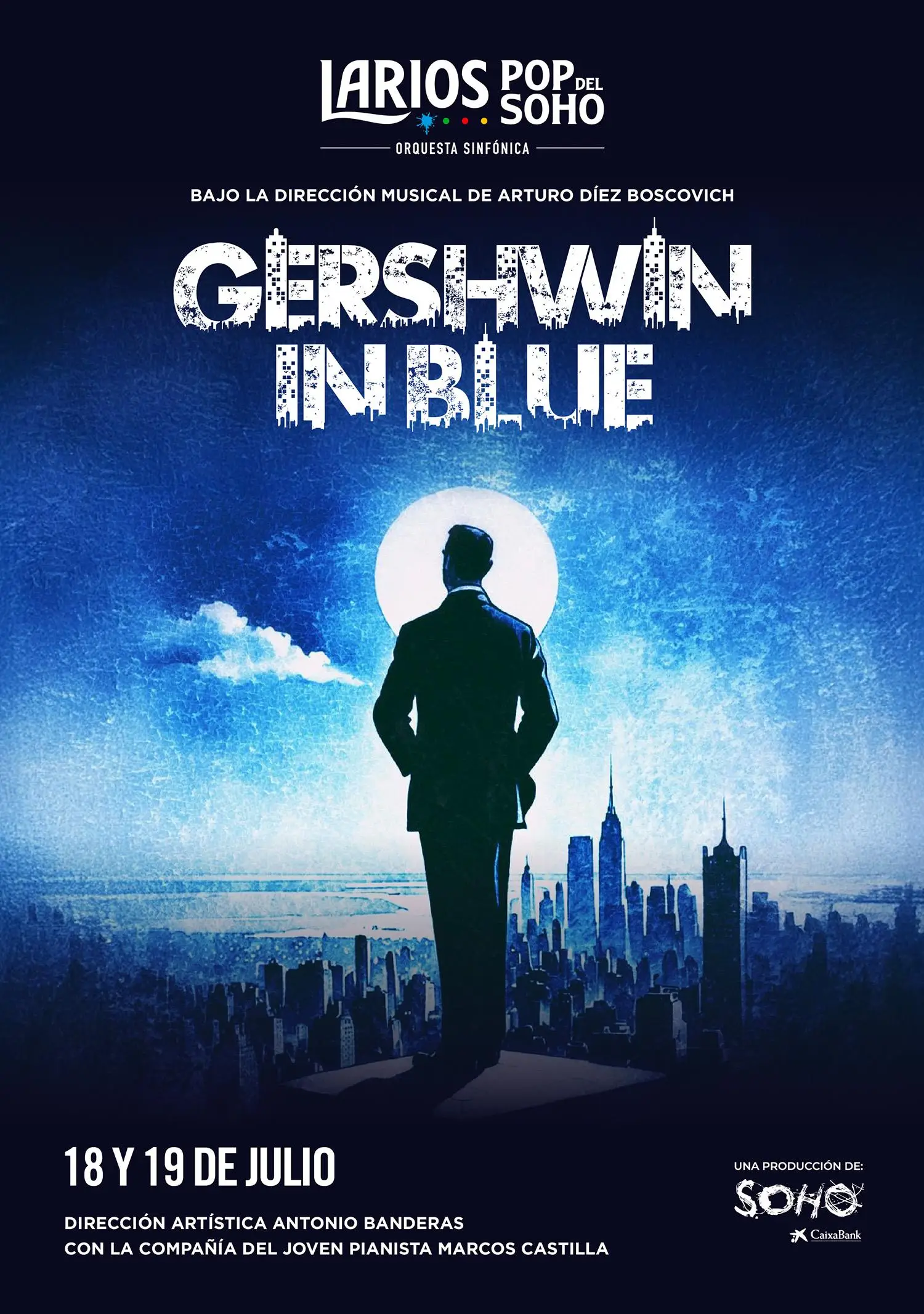 Gershwin in Blue Concert in Málaga 2026 – Jazz Symphony Poster