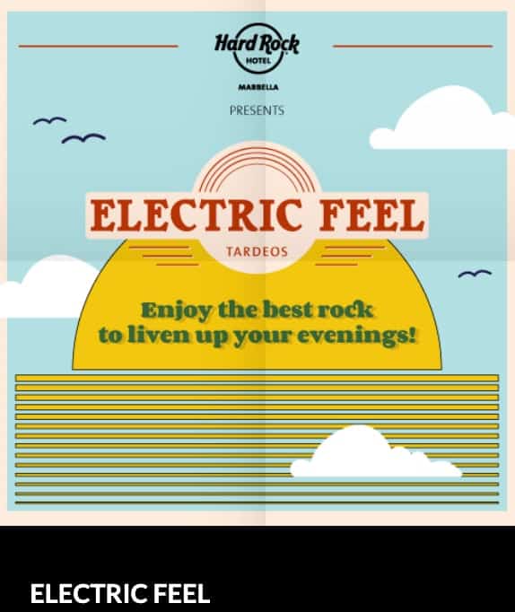Electric Feel Sunset Pool Session Poster