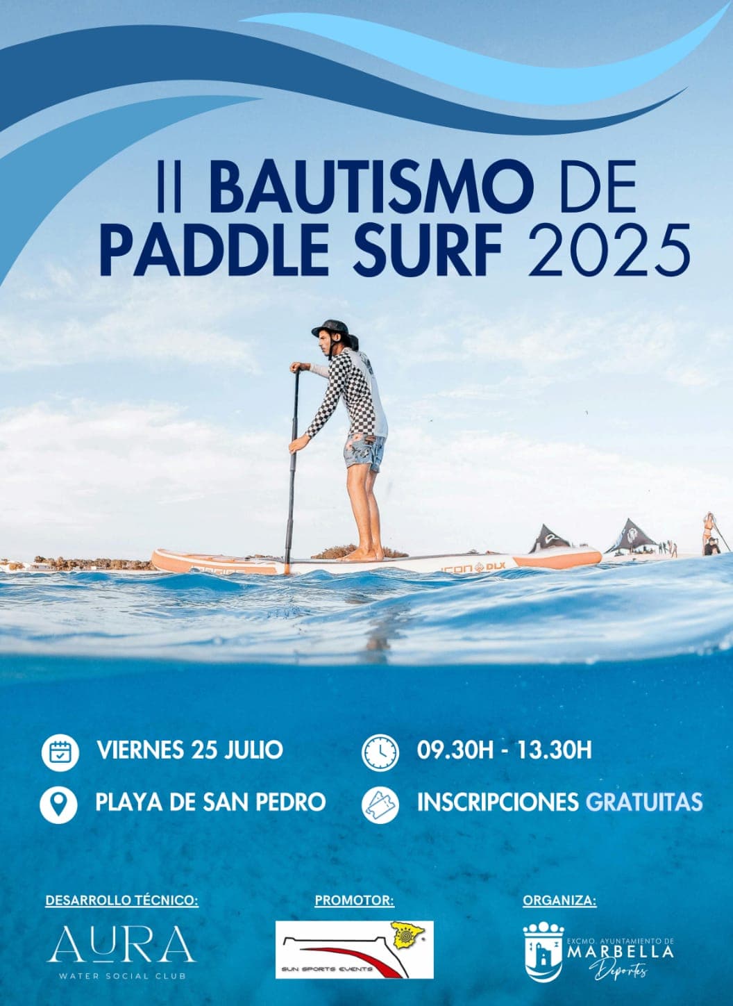 2nd Paddle Surf Baptism 2025 in San Pedro - free Poster