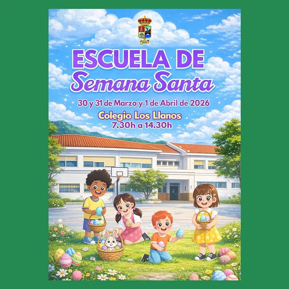 Escuela Semana Santa 2026 – Diversión y Aprendizaje para Niños Póster