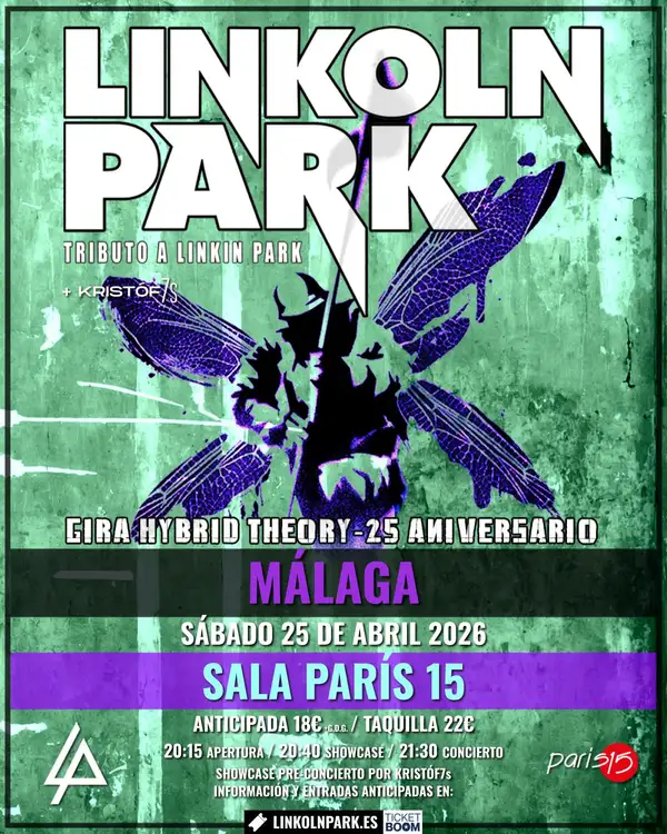 Linkoln Park – Gira 25 Aniversario Hybrid Theory Póster