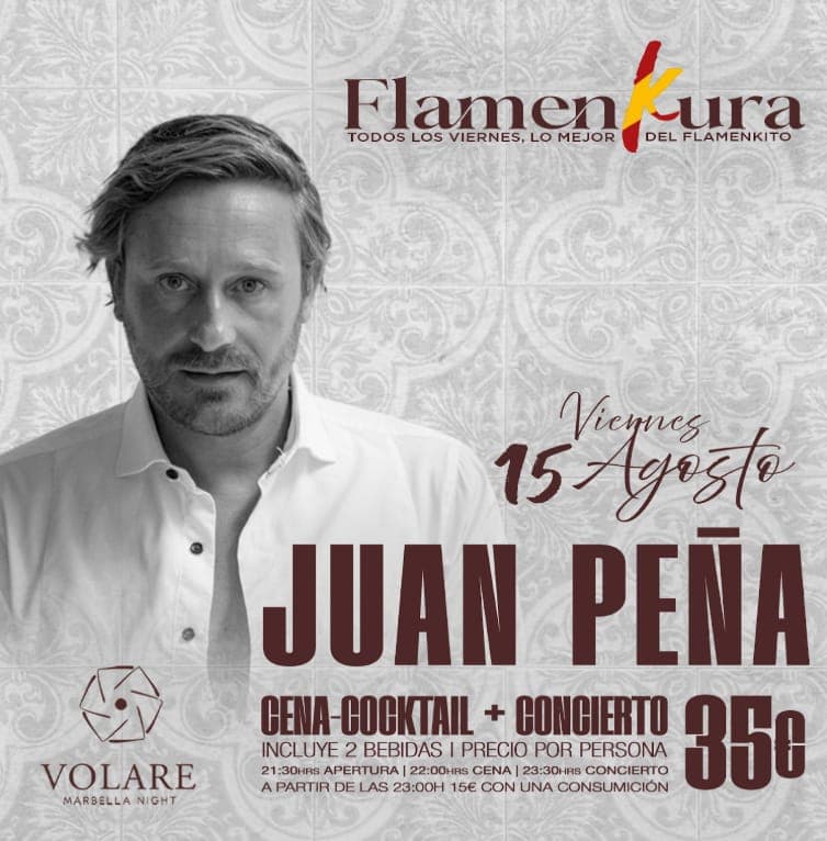 Juan Peña - FLAMENKURA - Volare Marbella Póster