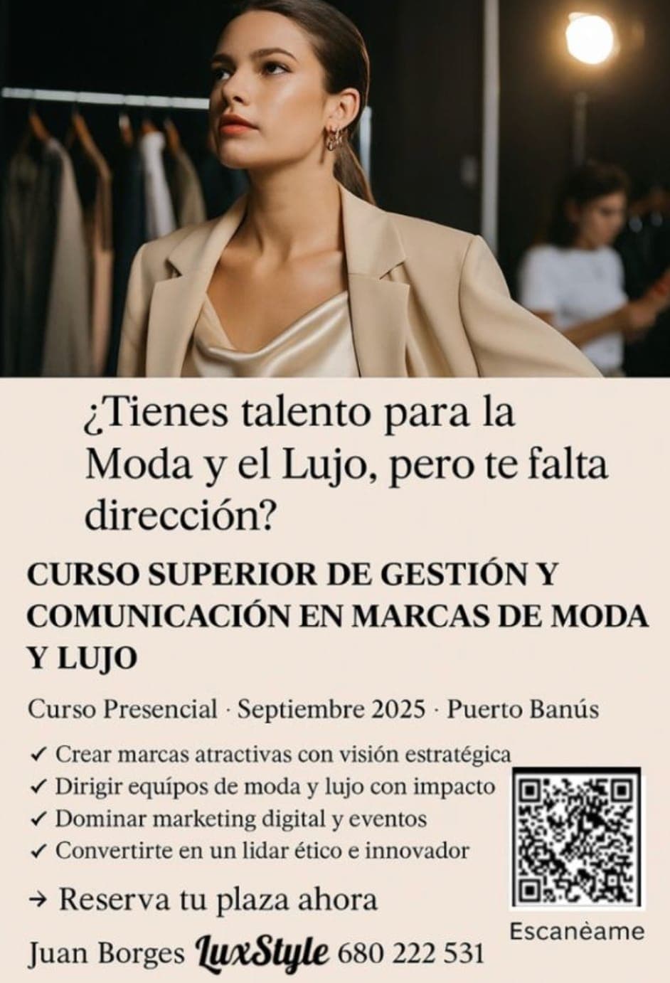 Curso de Gestión y Comunicación en Empresas de Moda y Lujo Póster