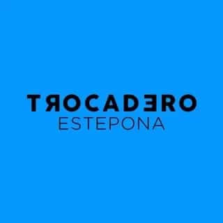 Official logo of Trocadero Estepona, Mediterranean beachfront restaurant and beach club with pool on Costa del Sol